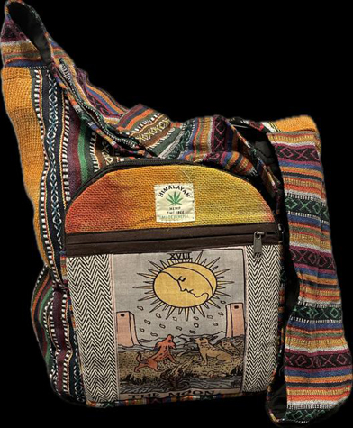 Tie Dye Sun & Moon Hemp Sling Bag